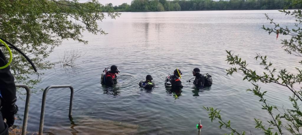 Einstieg zum Tauchgang am Widdauer See